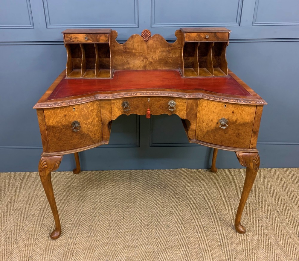 Burr Walnut Writing Desk View II