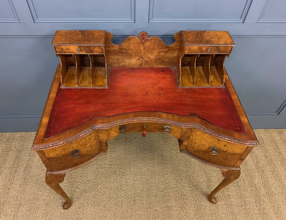 Burr Walnut Writing Desk View III