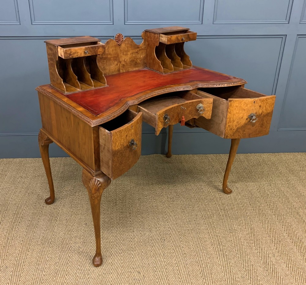 Burr Walnut Writing Desk View IV