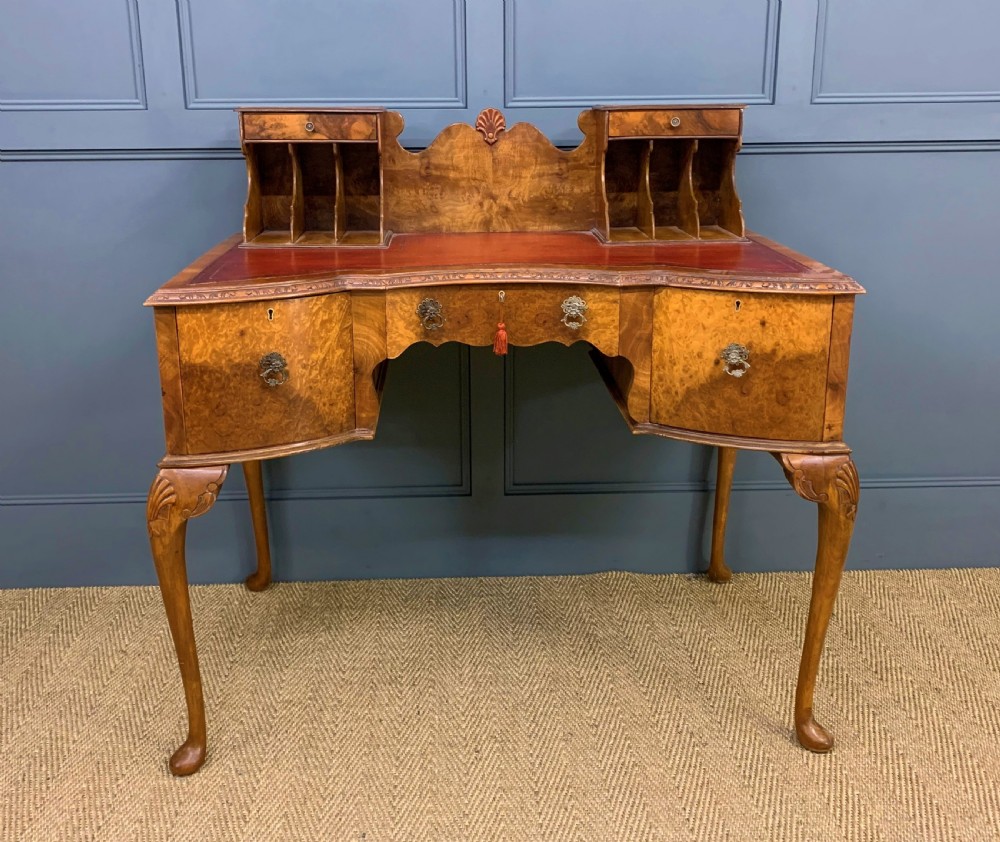 Burr Walnut Writing Desk View VI