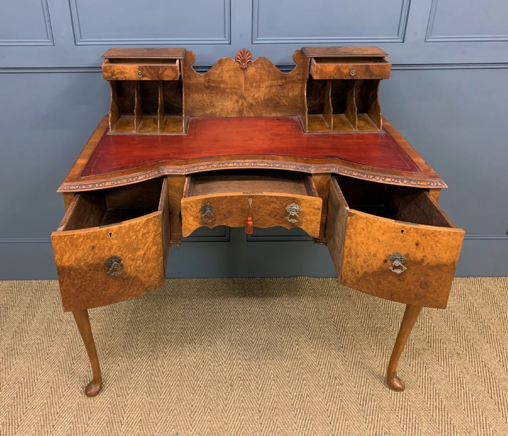 Burr Walnut Writing Desk View XII