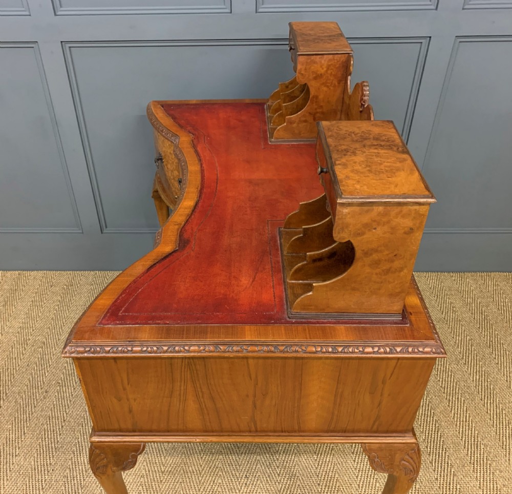 Burr Walnut Writing Desk View XV