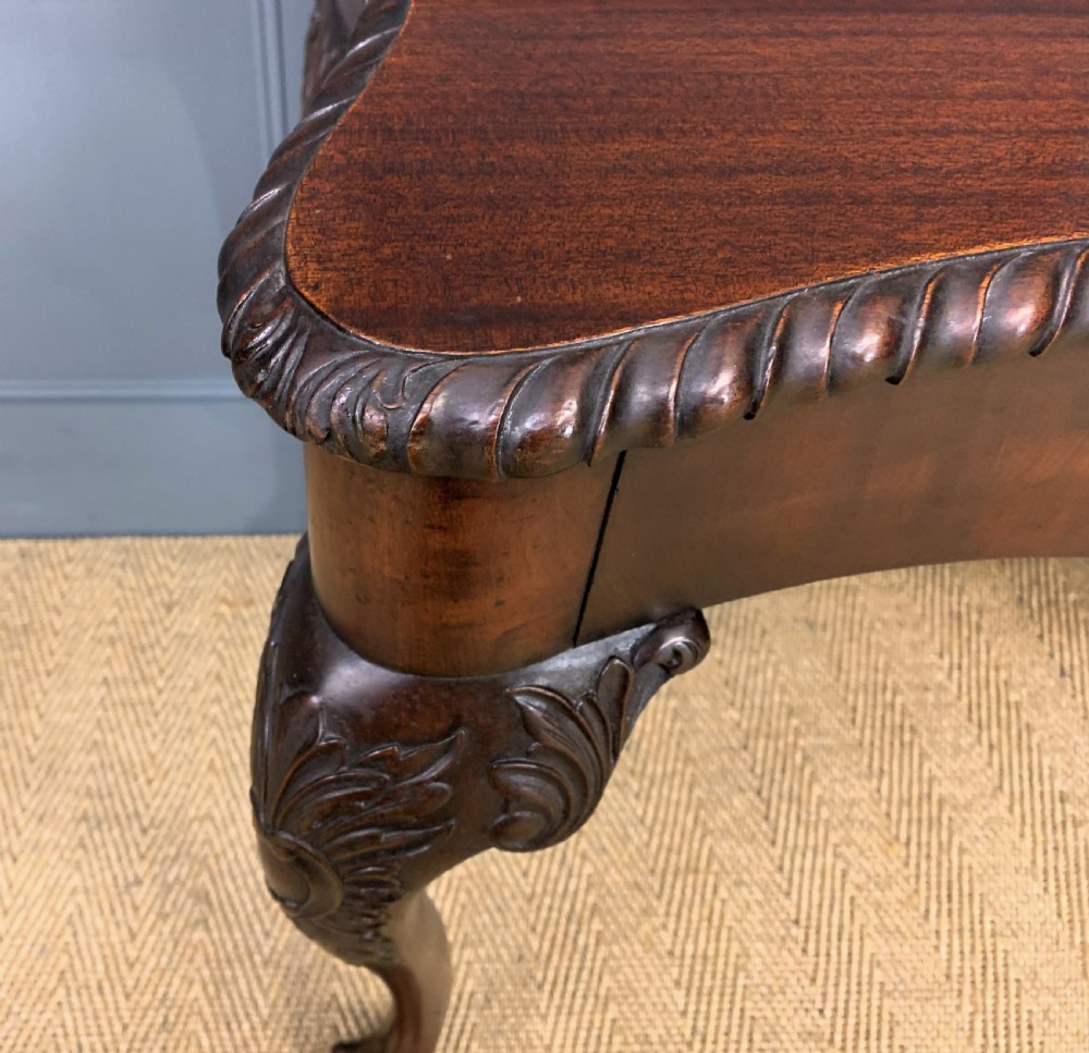 Chippendale Style Serpentine Shaped Mahogany Table View III