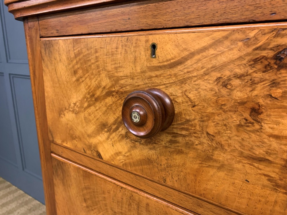Victorian Figured Walnut Chest of Drawers View II