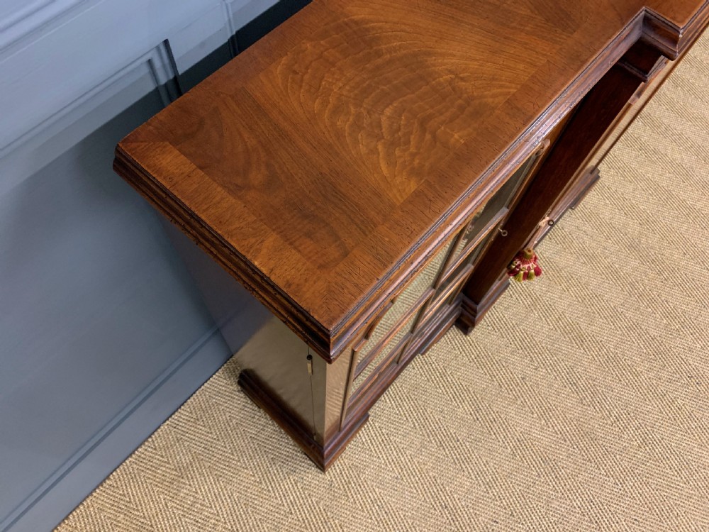 Burr Walnut Breakfront Bookcase View VIII