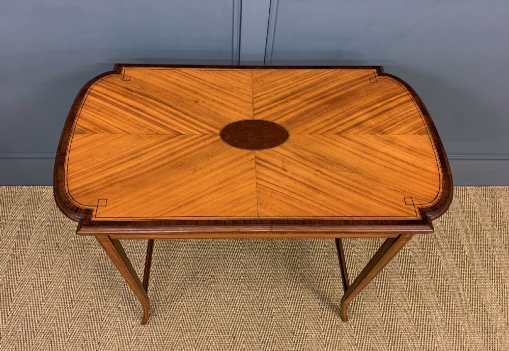 Edwardian Inlaid Satinwood Occasional Table View VI