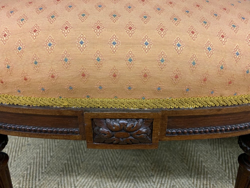 Pair of Victorian Mahogany Upholstered Stools View V