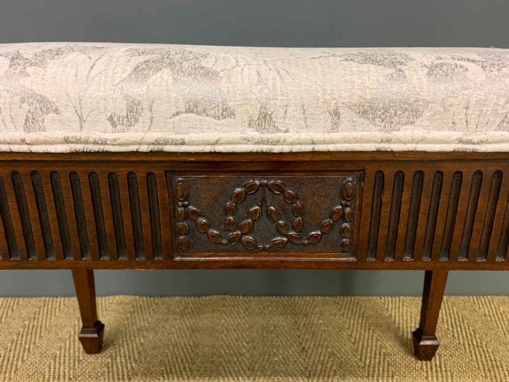 Adams Style Mahogany Piano Stool View II