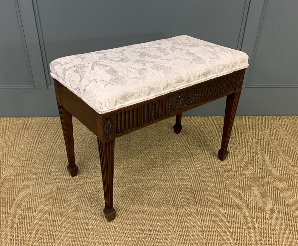 Adams Style Mahogany Piano Stool View IV