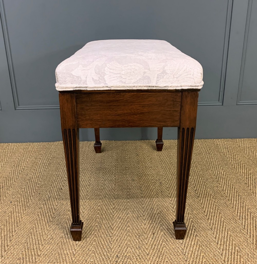 Adams Style Mahogany Piano Stool View V