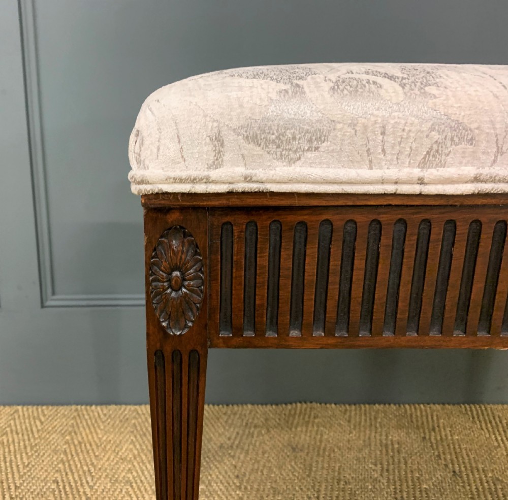 Adams Style Mahogany Piano Stool View VIII