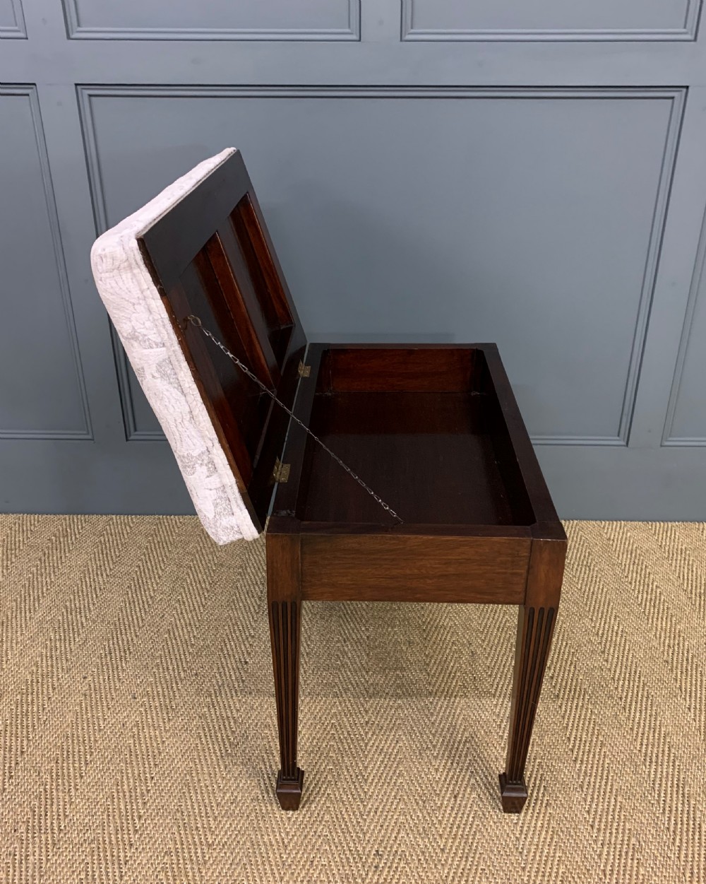 Adams Style Mahogany Piano Stool View XI