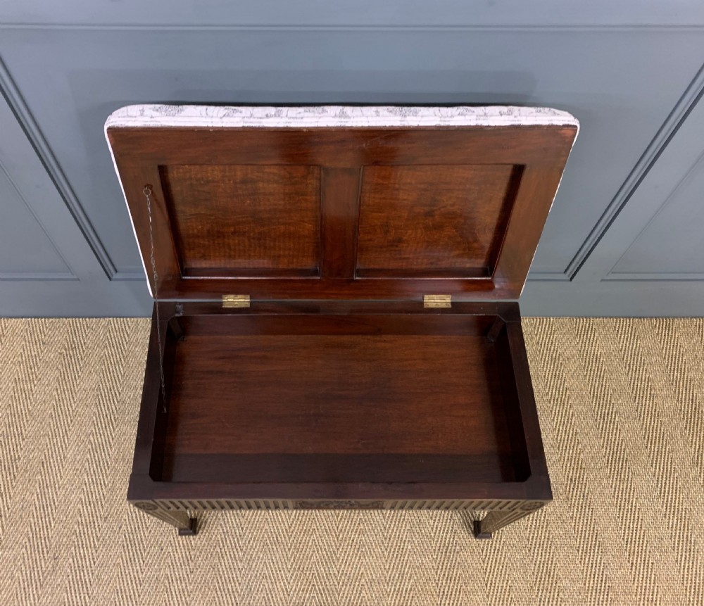 Adams Style Mahogany Piano Stool View XII