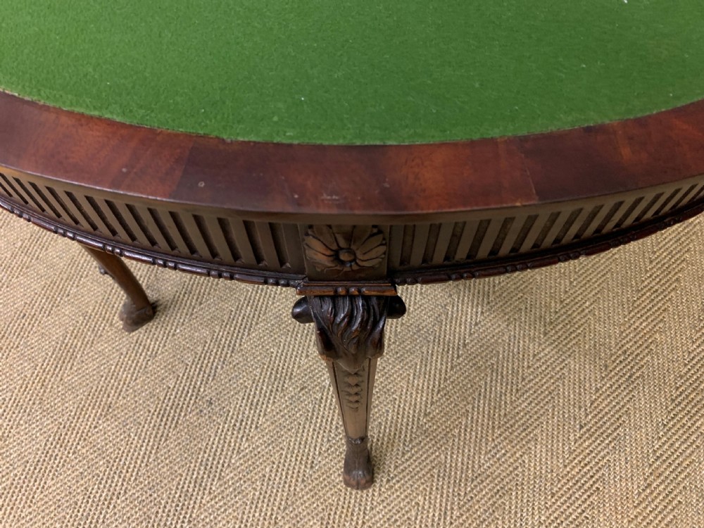 Adams Style Mahogany Card Table View XIV