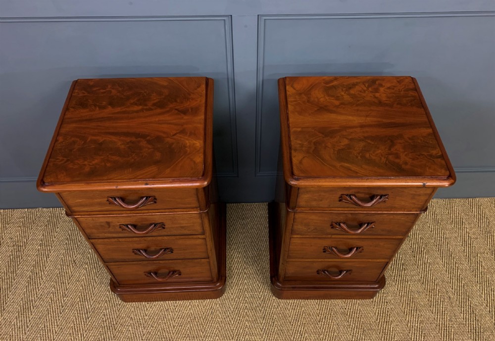 Pair of Victorian Mahogany Bedside Chests View III