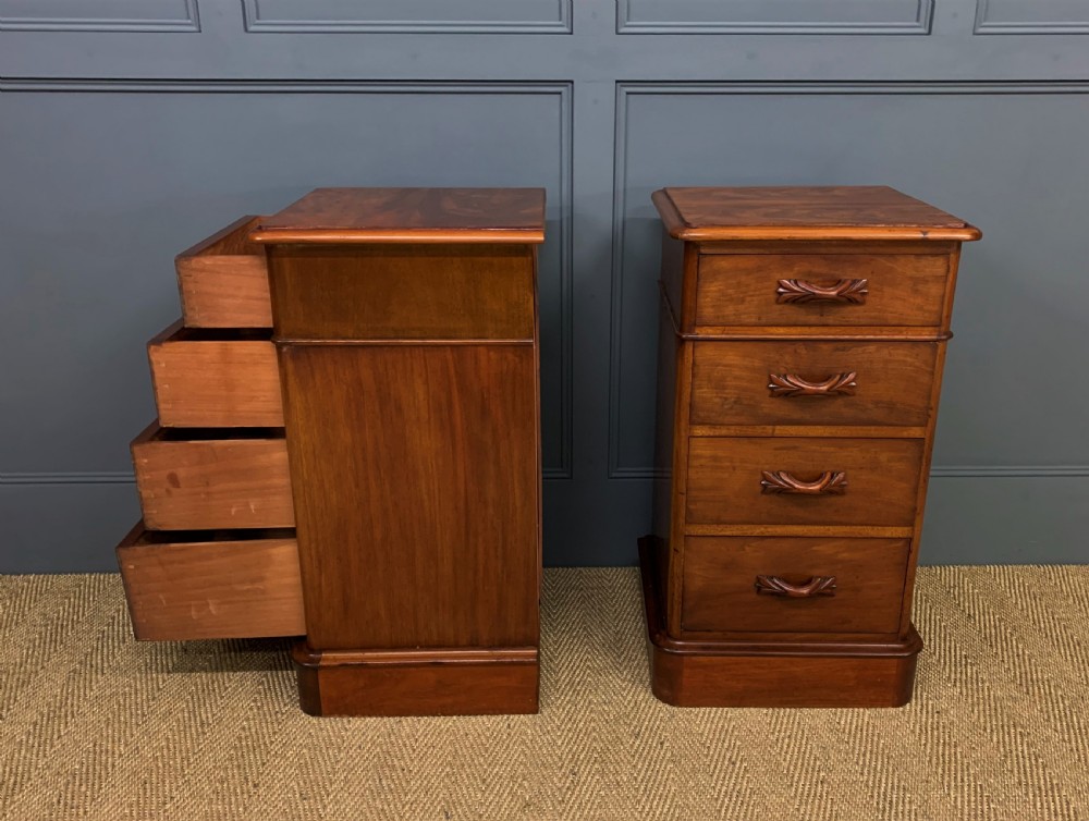 Pair of Victorian Mahogany Bedside Chests View IV