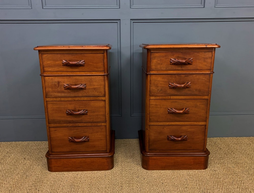 Pair of Victorian Mahogany Bedside Chests View VI