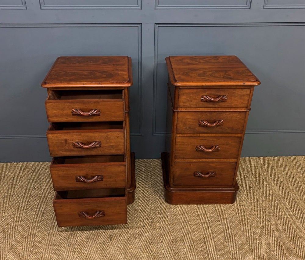Pair of Victorian Mahogany Bedside Chests View VII