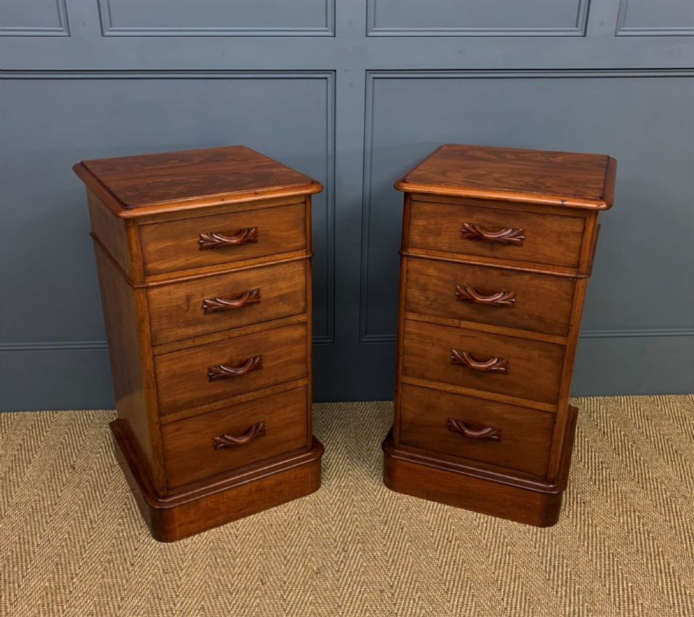Pair of Victorian Mahogany Bedside Chests View VIII