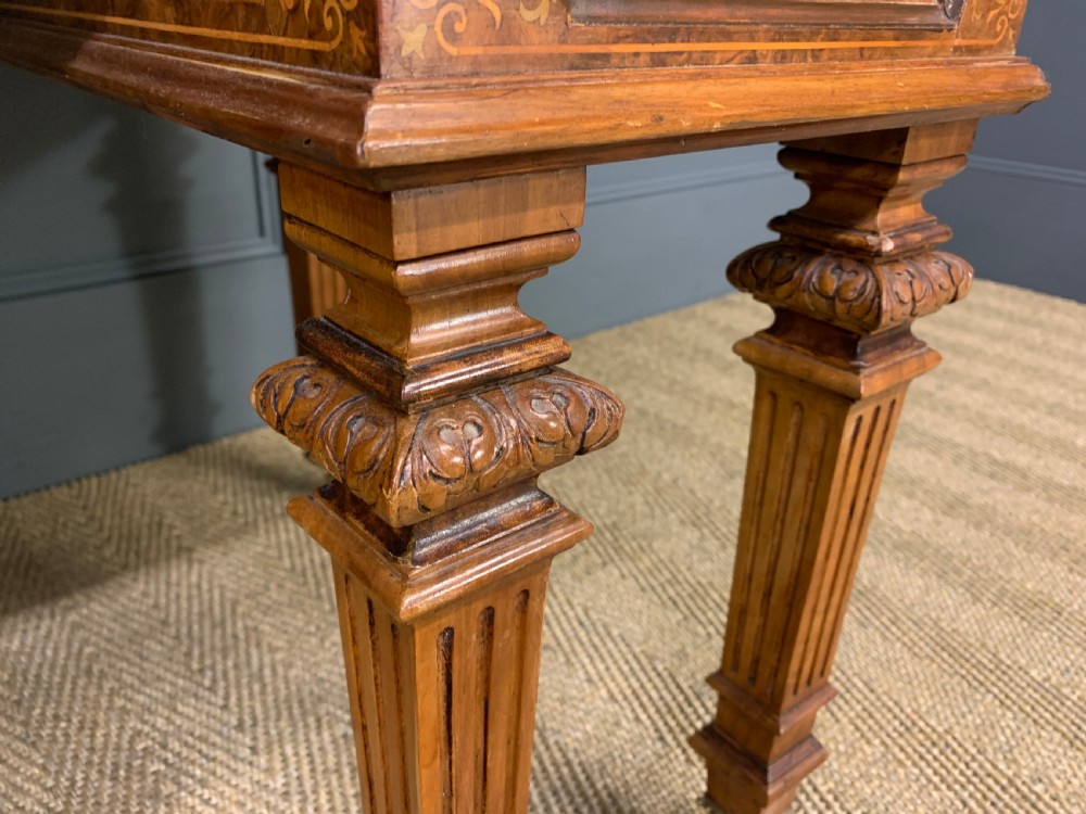 Johnstone and Jeanes Inlaid Burr Walnut Writing Table View IX