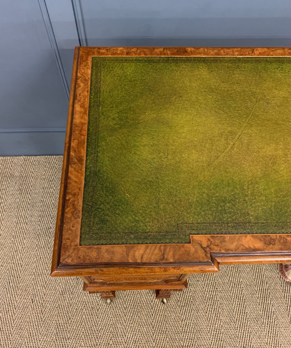 Johnstone and Jeanes Inlaid Burr Walnut Writing Table View XIV