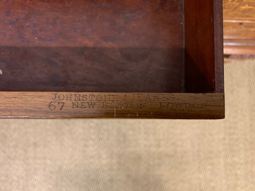 Johnstone and Jeanes Inlaid Burr Walnut Writing Table View XVI