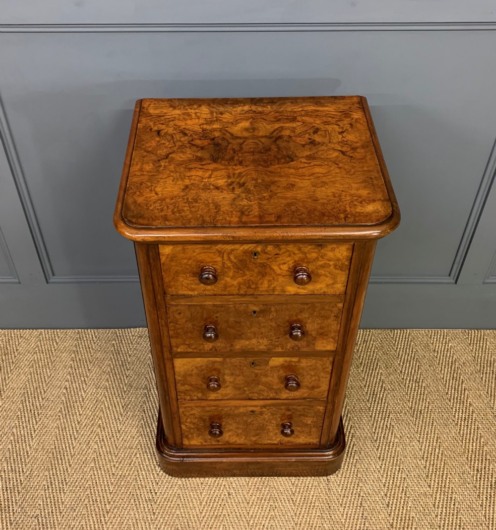 Pair of Victorian Burr Walnut Bedside Chests View VIII