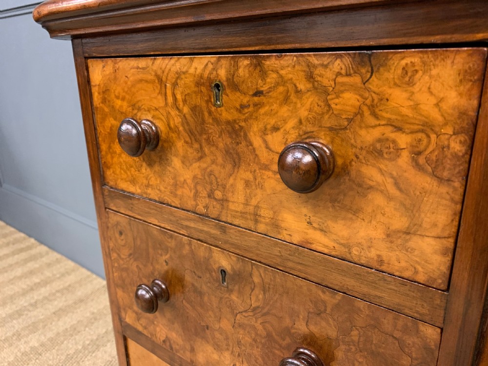 Pair of Victorian Burr Walnut Bedside Chests View XI