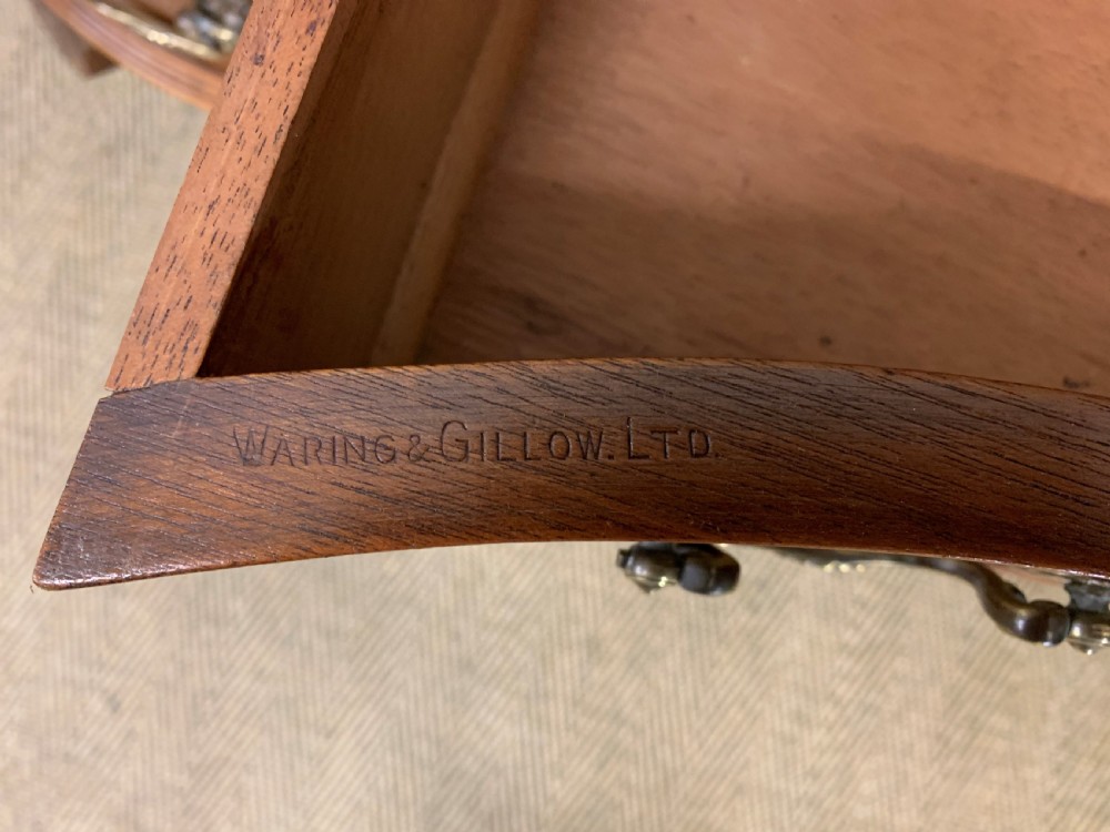 Rare Pair of Mahogany Kidney Shaped Writing Desks by Waring and Gillow View II
