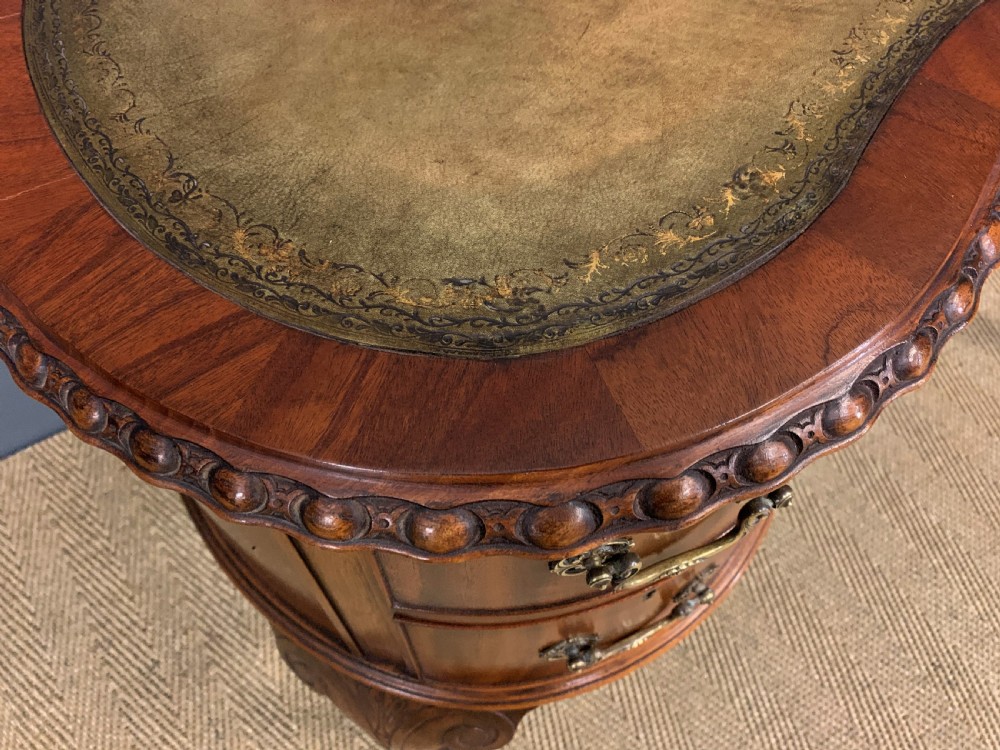 Rare Pair of Mahogany Kidney Shaped Writing Desks by Waring and Gillow View XII