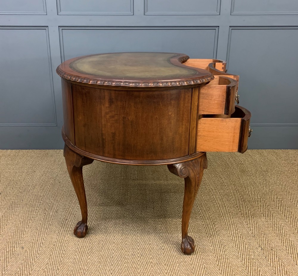 Rare Pair of Mahogany Kidney Shaped Writing Desks by Waring and Gillow View XIX
