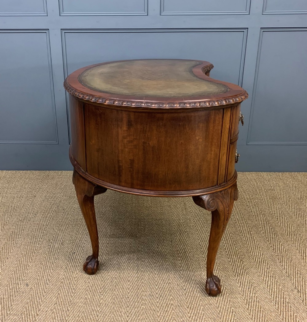 Rare Pair of Mahogany Kidney Shaped Writing Desks by Waring and Gillow View XX