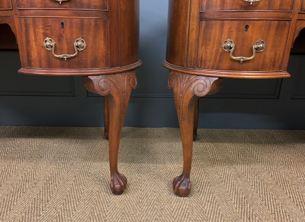 Rare Pair of Mahogany Kidney Shaped Writing Desks by Waring and Gillow View XXIV