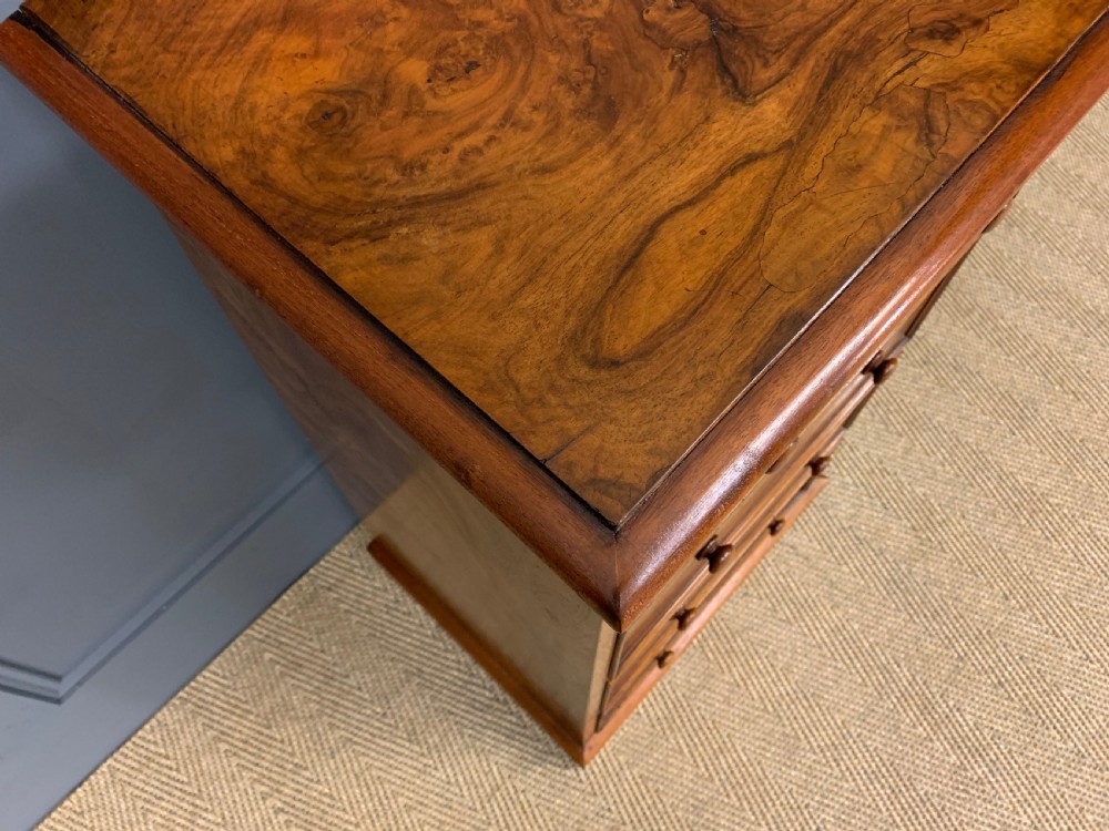 Large Pair of Victorian Burr Walnut Bedside Chests View X
