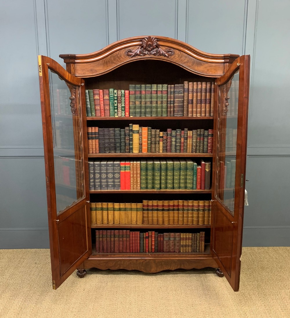 French 19th Century Flame Mahogany Bookcase View VII
