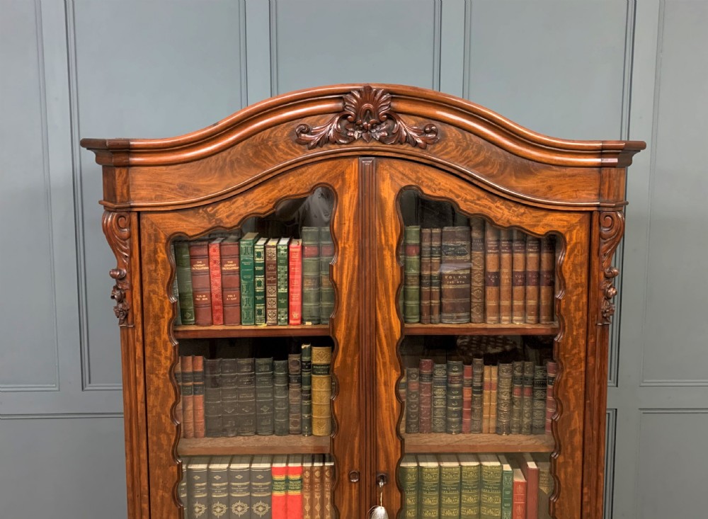 French 19th Century Flame Mahogany Bookcase View X