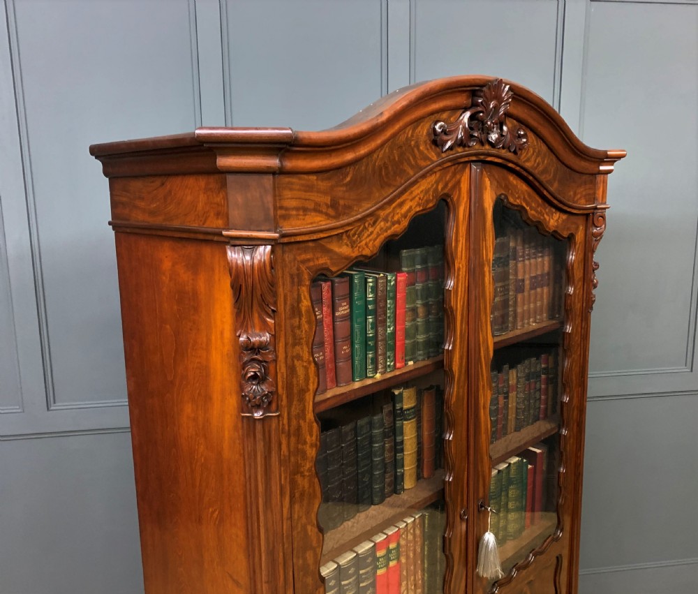 French 19th Century Flame Mahogany Bookcase View XII