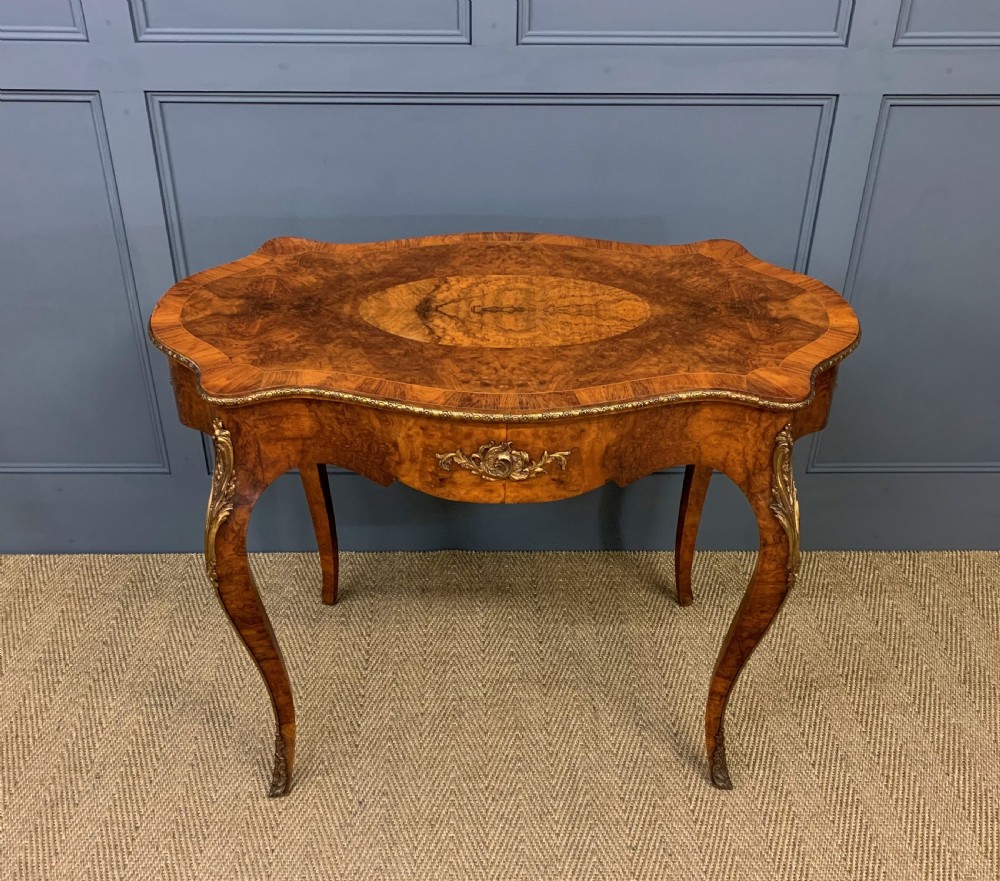 Victorian Inlaid Burr Walnut Centre Table