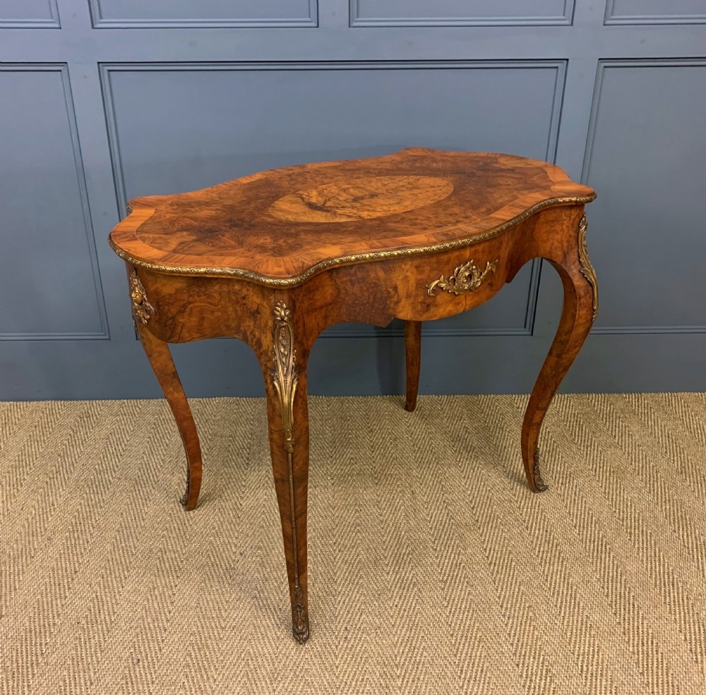 Victorian Inlaid Burr Walnut Centre Table View II