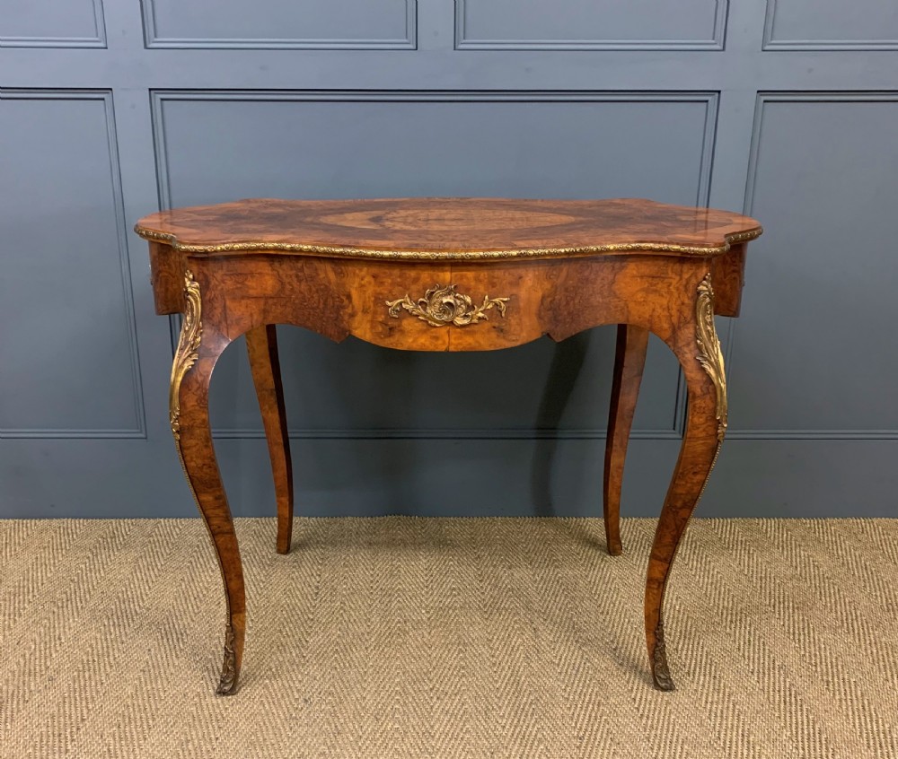 Victorian Inlaid Burr Walnut Centre Table View VI