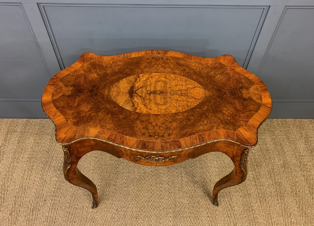 Victorian Inlaid Burr Walnut Centre Table View VIII