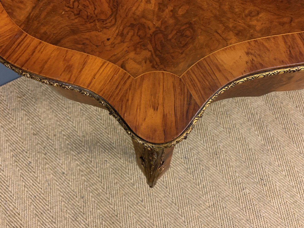 Victorian Inlaid Burr Walnut Centre Table View IX