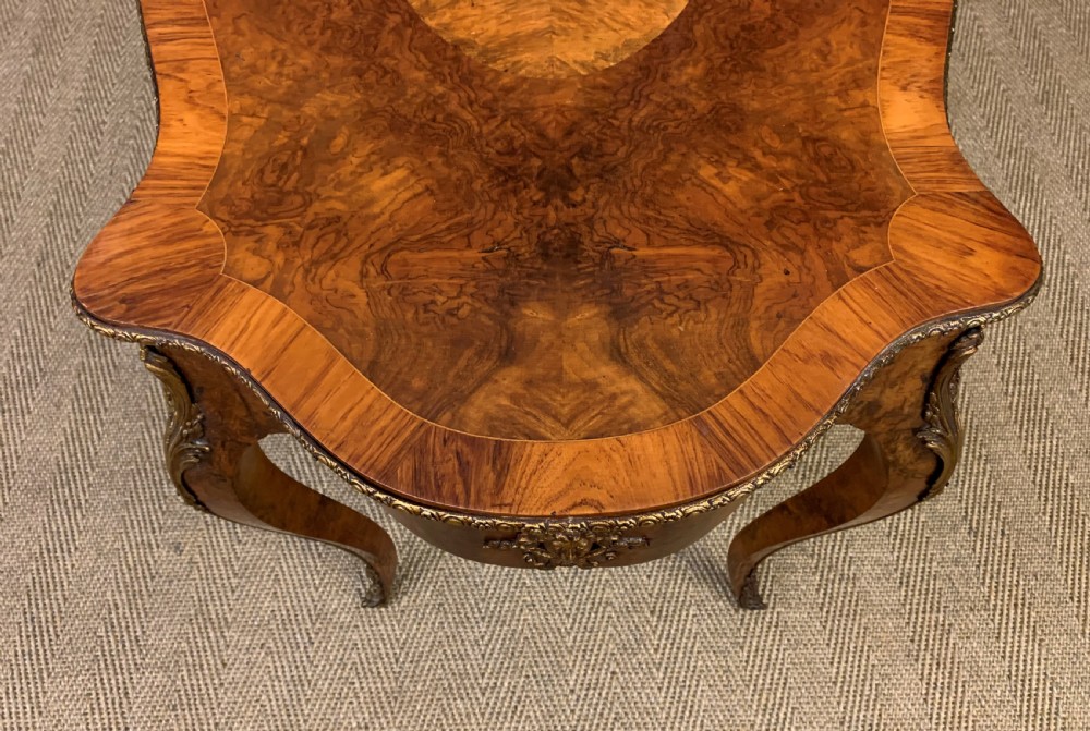 Victorian Inlaid Burr Walnut Centre Table View XII