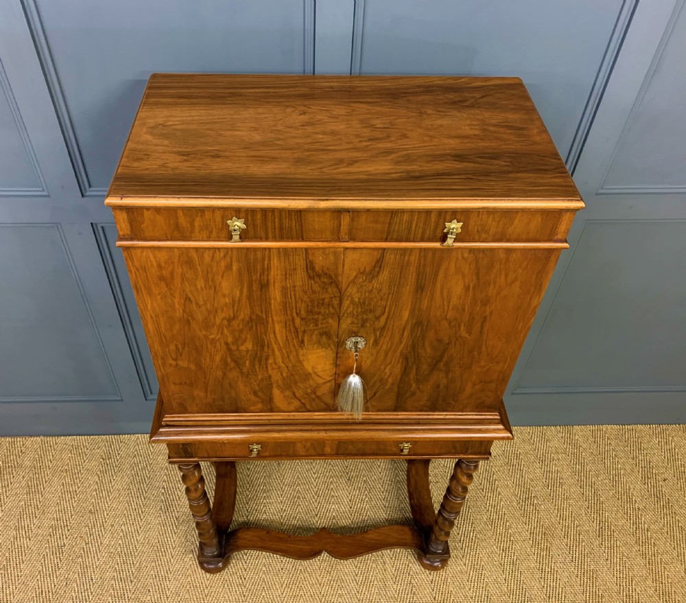 Burr Walnut Cupboard on Stand View VI