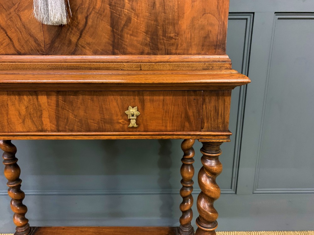 Burr Walnut Cupboard on Stand View VIII