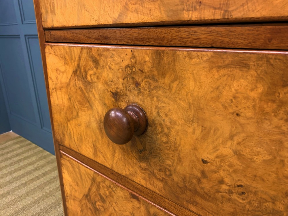Victorian Burr Walnut Chest of Drawers View VII