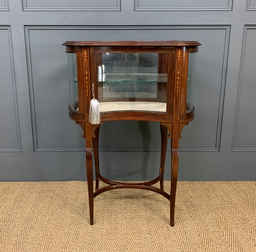 Edwardian Inlaid Mahogany Bijouterie Table View VI