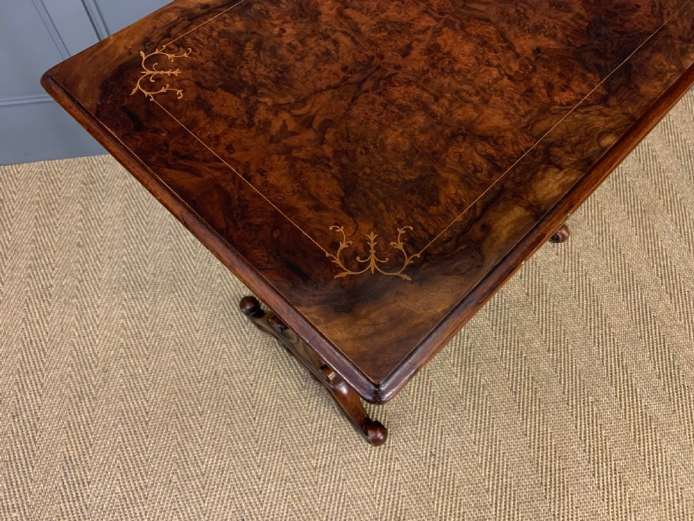 Victorian Inlaid Burr Walnut Side Table View IV