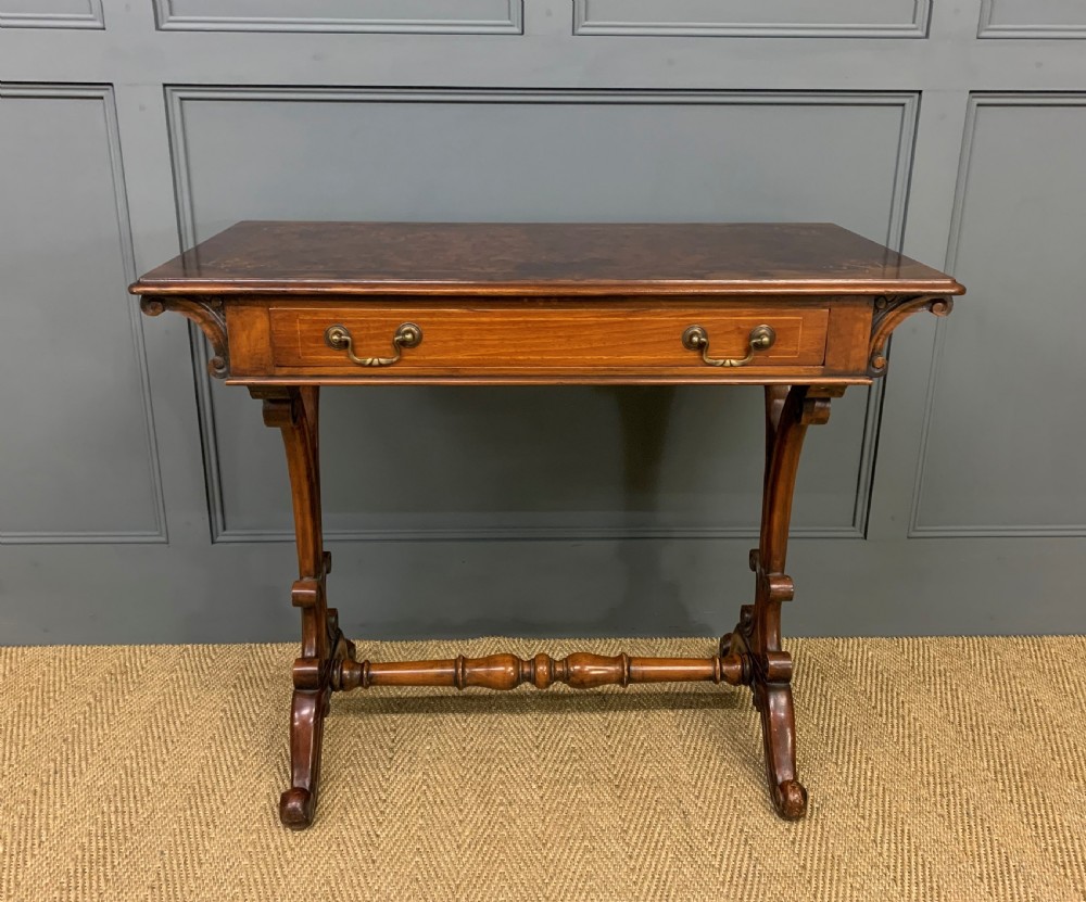 Victorian Inlaid Burr Walnut Side Table View VI