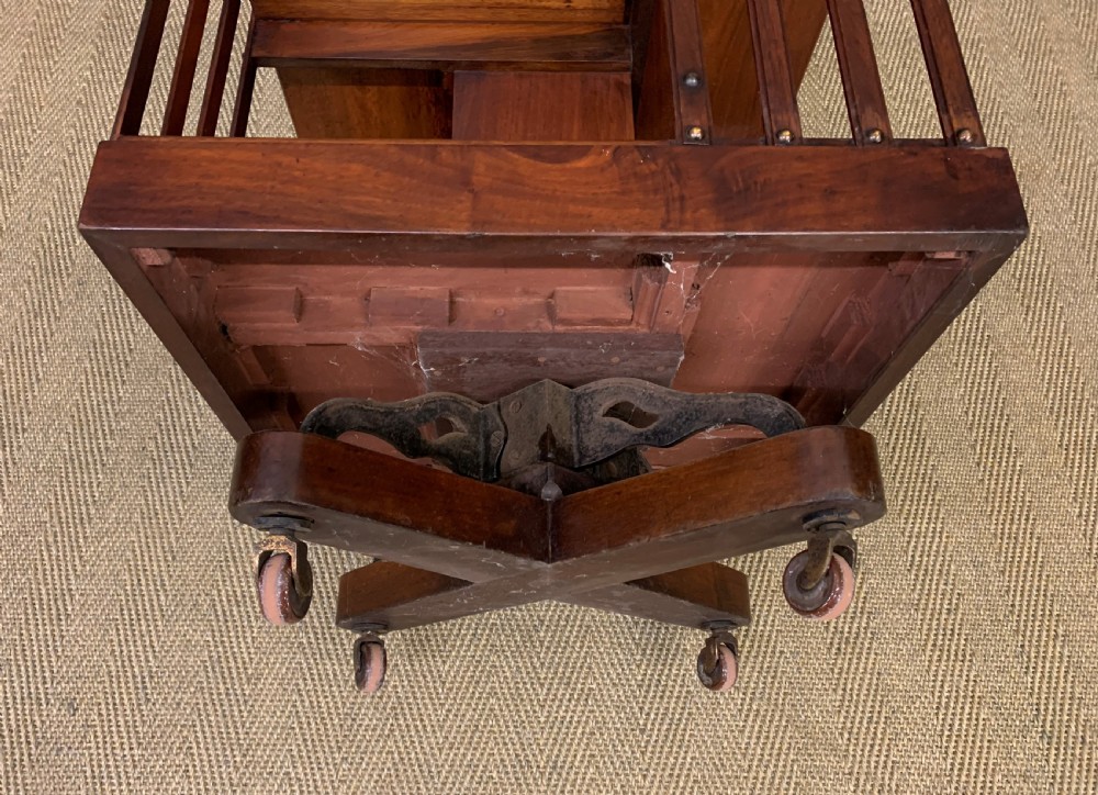 Edwardian Iron Based Walnut Revolving Bookcase View V